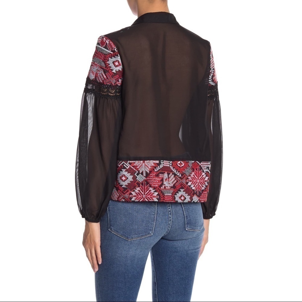 Endless Rose Dorian Embroidered Chiffon Blouse - Picture 2 of 7